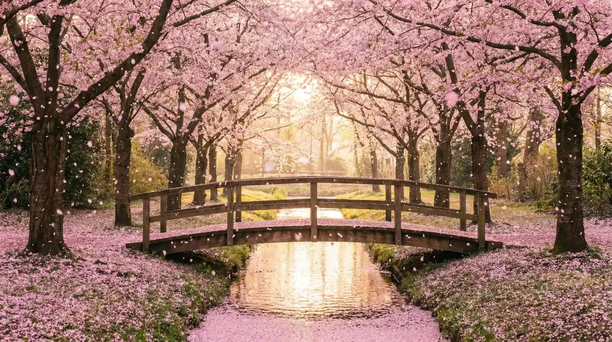 樱花桥畔 - 365天爱上黑道大佬男主角2 唯美风景